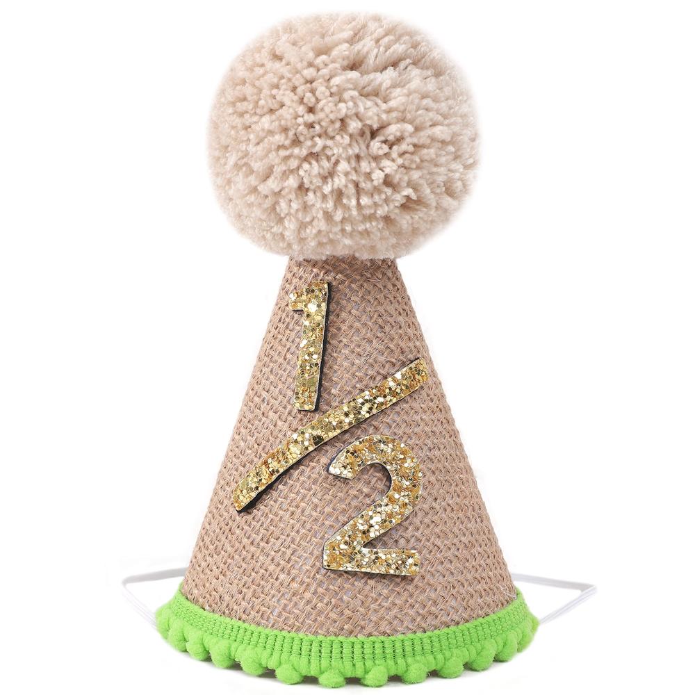 1/2 Birthday Hat WAOUH Blue Party Half Birthday Baby Boy Party Hat