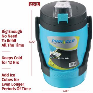 Pinnacle Thermoware Reusable Insulated Water Jug - 85oz Leakproof Portable Water Jug - Insulated Water Jug with Spout - Insulated Half Gallon Water