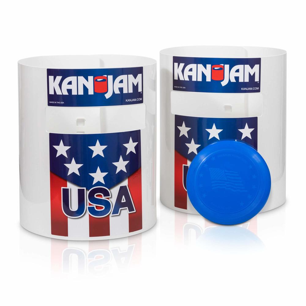 Kan Jam Original Disc Toss Game with 2 Disc Golf Basket Retrievers and 1 Disc Golf Disc - Outdoor Frisbee Golf, Frisbee Slam Gam