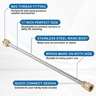 PC26 PWACCS Pressure Washer Wand Extension Kit - Dual Stainless