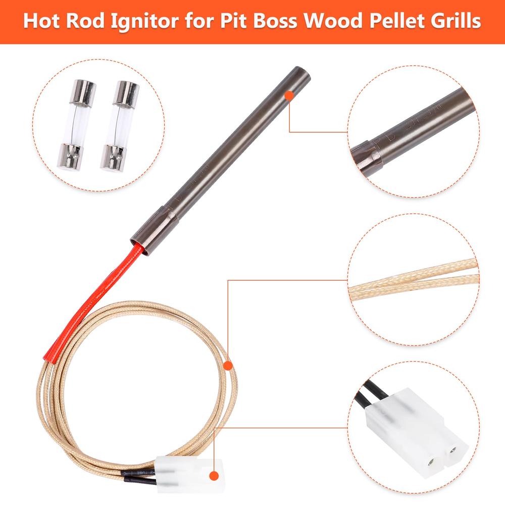 QuliMetal Grill Hot Rod Ignitor Kit Replacement Parts for Pit Boss Pellet Grills and Camp Chef Pellet Grills, Replacement Hot Ro