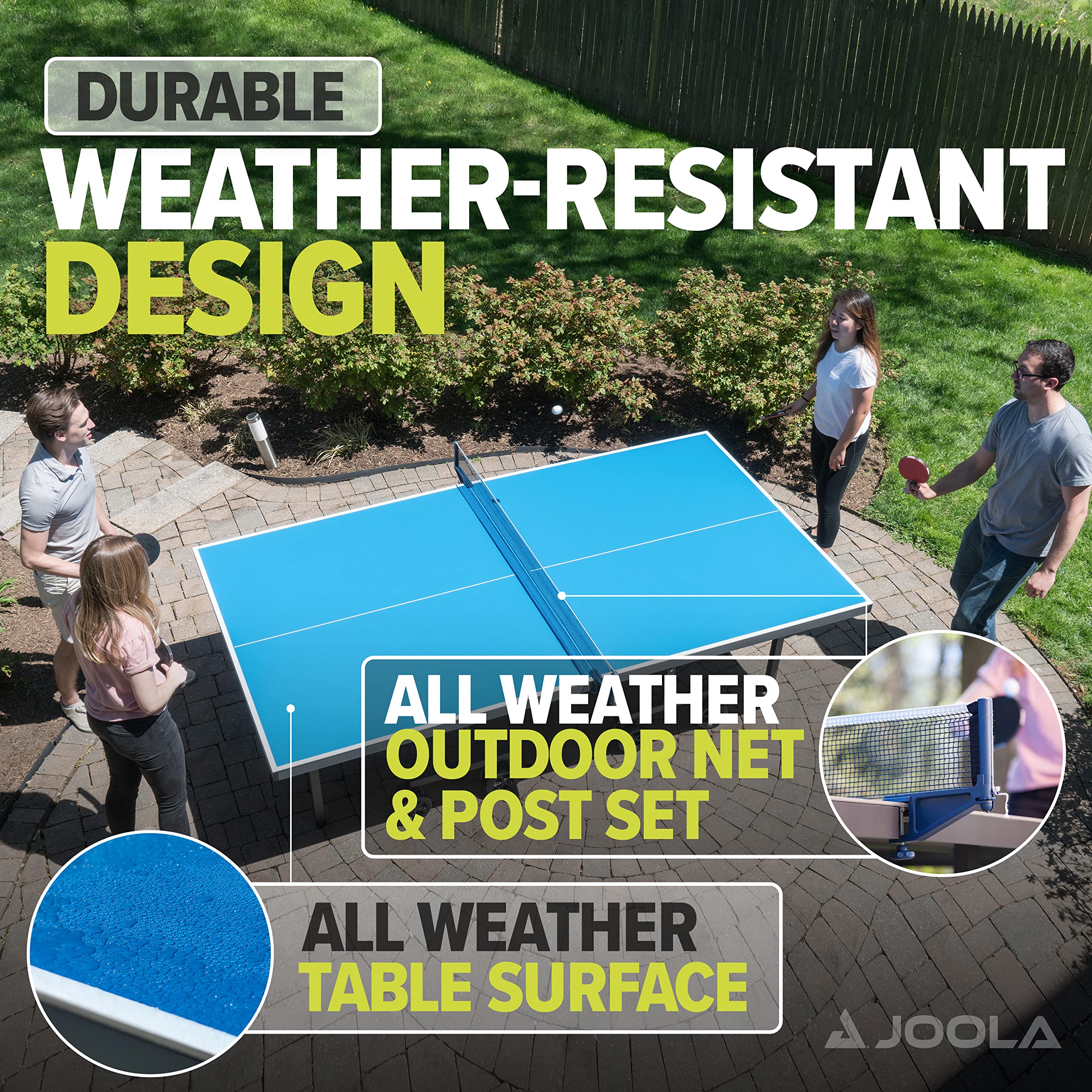 JOOLA Nova Pro Plus Indoor/Outdoor Table Tennis Table with Weatherproof