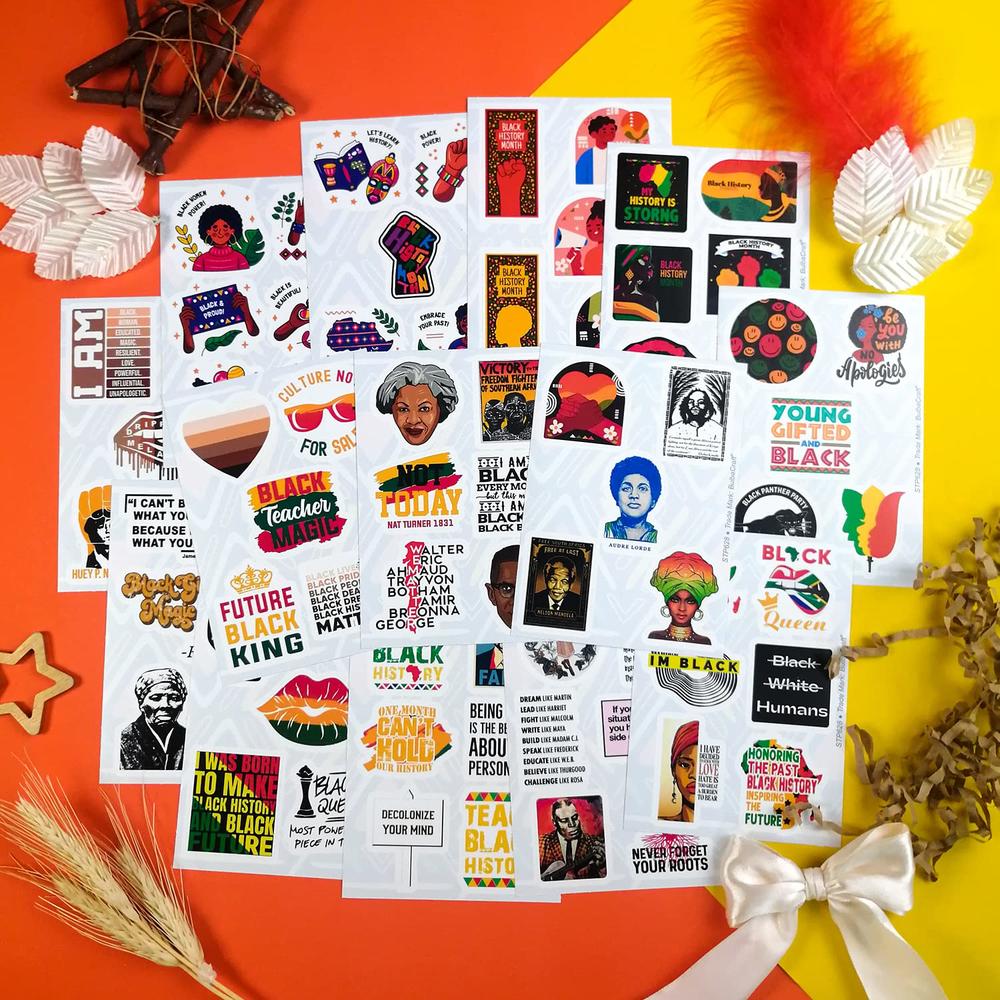 Bulbacraft 100Pcs Black History Stickers for Kids & Adults - Black ...
