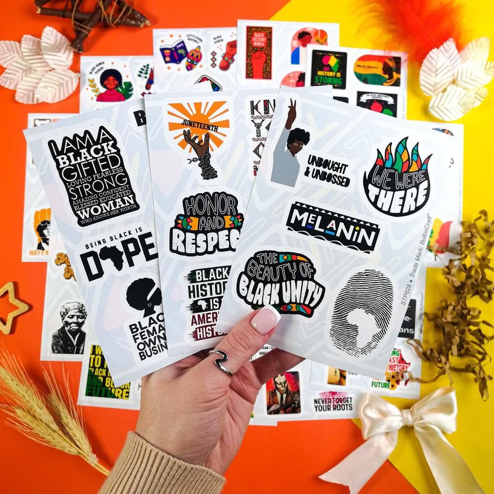 Bulbacraft 100Pcs Black History Stickers for Kids & Adults - Black ...