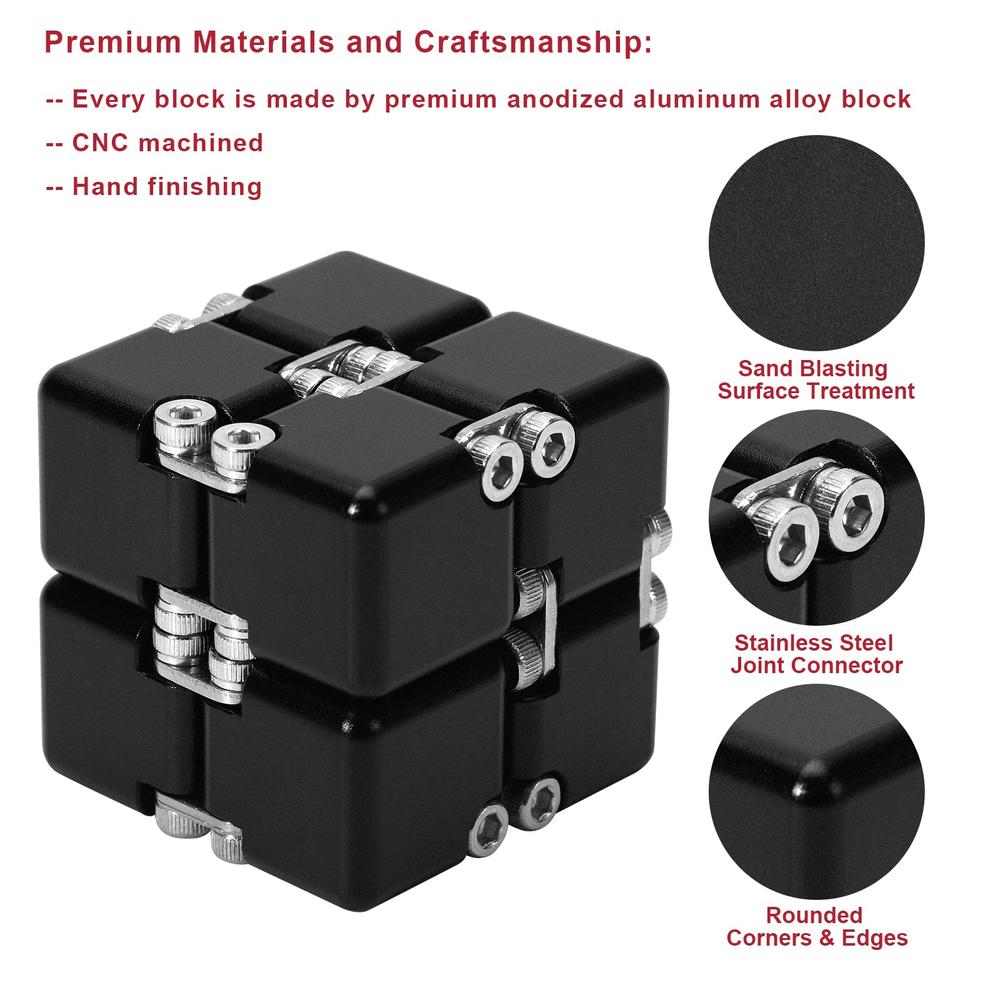 Lifidea Aluminum Alloy Metal Infinity Cube Fidget Cube (6 Colors ...