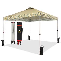 CROWN SHADES 10x10 Pop Up Canopy, Patented Center Lock One Push Instant Popup Outdoor Canopy Tent, Newly Designed Storage Bag, 8