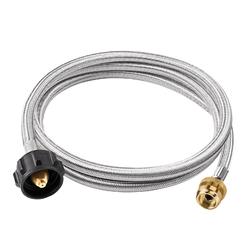 Shirbly Stainless Steel Braided Propane Adapter Hose, 1Lb to 20Lb Propane Conversion for QCC1/Type1 LP Tank, Propane Adapter Hos
