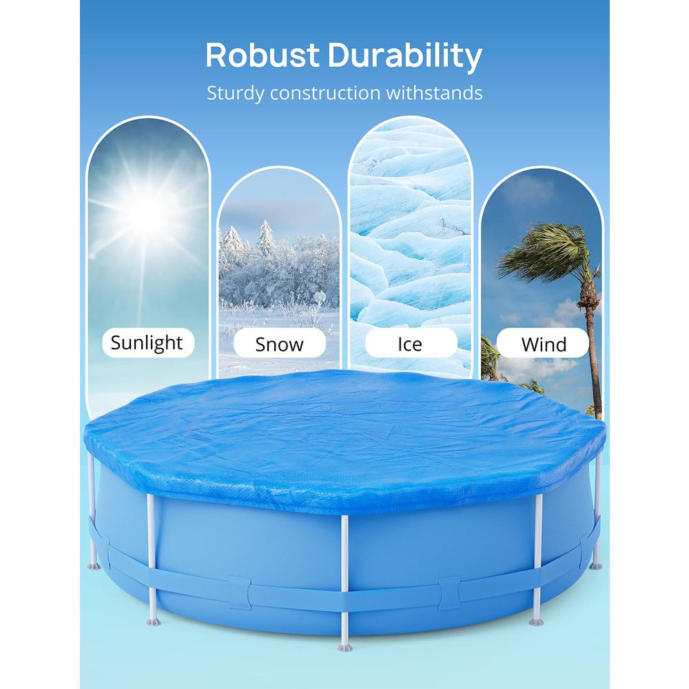 EVAJOY 28ft Round Pool Cover, Winter Pool Cover for 24ft Above Ground ...