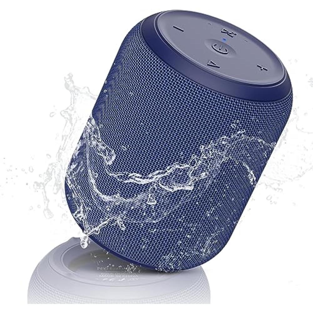 NOTABRICK Bluetooth Speakers,Portable Wireless Speaker with 15W Stereo Sound, Active Extra Bass, IPX6 Waterproof Shower Speaker,