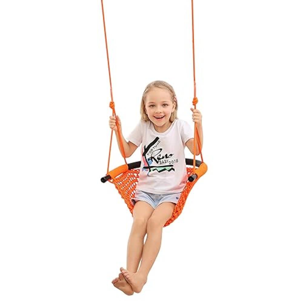 JKsmart Swing Seat for Kids Heavy Duty Rope Play Secure Children Swing Set,Perfect for Indoor,Outdoor,Playground,Home,Tree,with