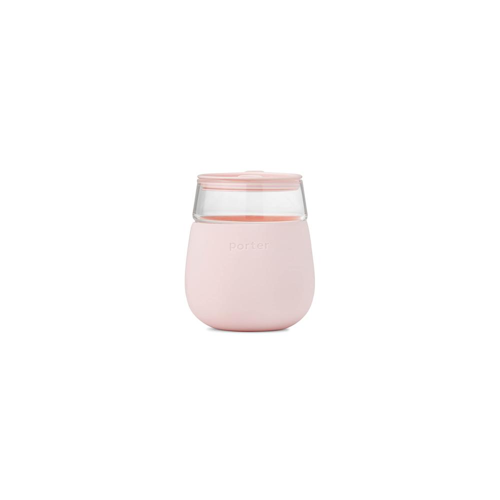 W&P Porter Wine Cocktail Glass with Protective Silicone Sleeve , Blush 15 Ounces , On-the-Go , Reusable , Portable , Dishwasher