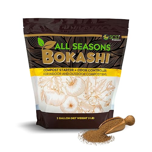 SCD Probiotics All Seasons Bokashi Compost Starter 5 lbs (2 Gallon) - Dry Bokashi Bran for Kitchen Compost Bin - Compost Food & Pet Waste Quick