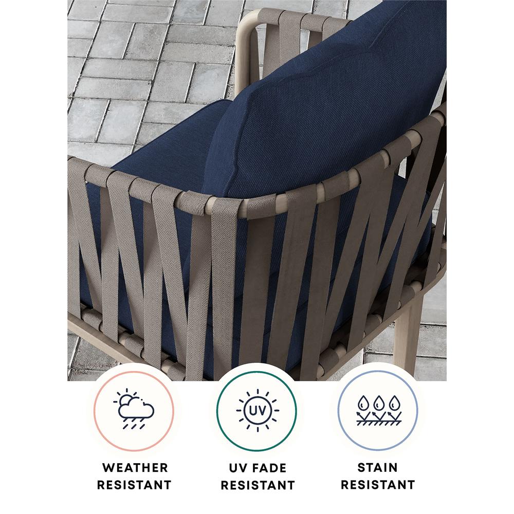 Honeycomb Outdoor Boheme Indigo Deep Seating Patio Cushion Set: Resilient Foam Filling, Weather Resistant and Stylish Set, Seat: