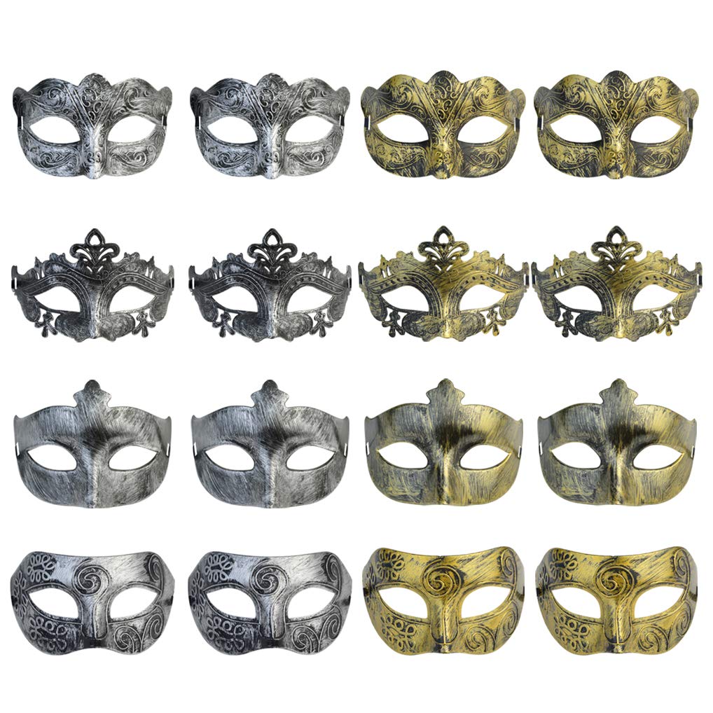Yookat 16 Pcs Masquerade Masks Vintage Antique Masks Venetian Masks