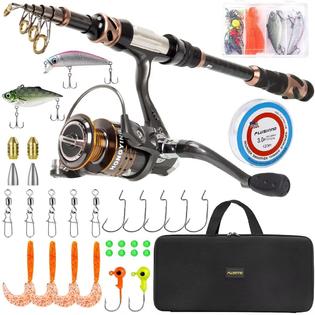 PLUSINNO Fishing Rod and Reel Combos -24 Ton Carbon Fiber