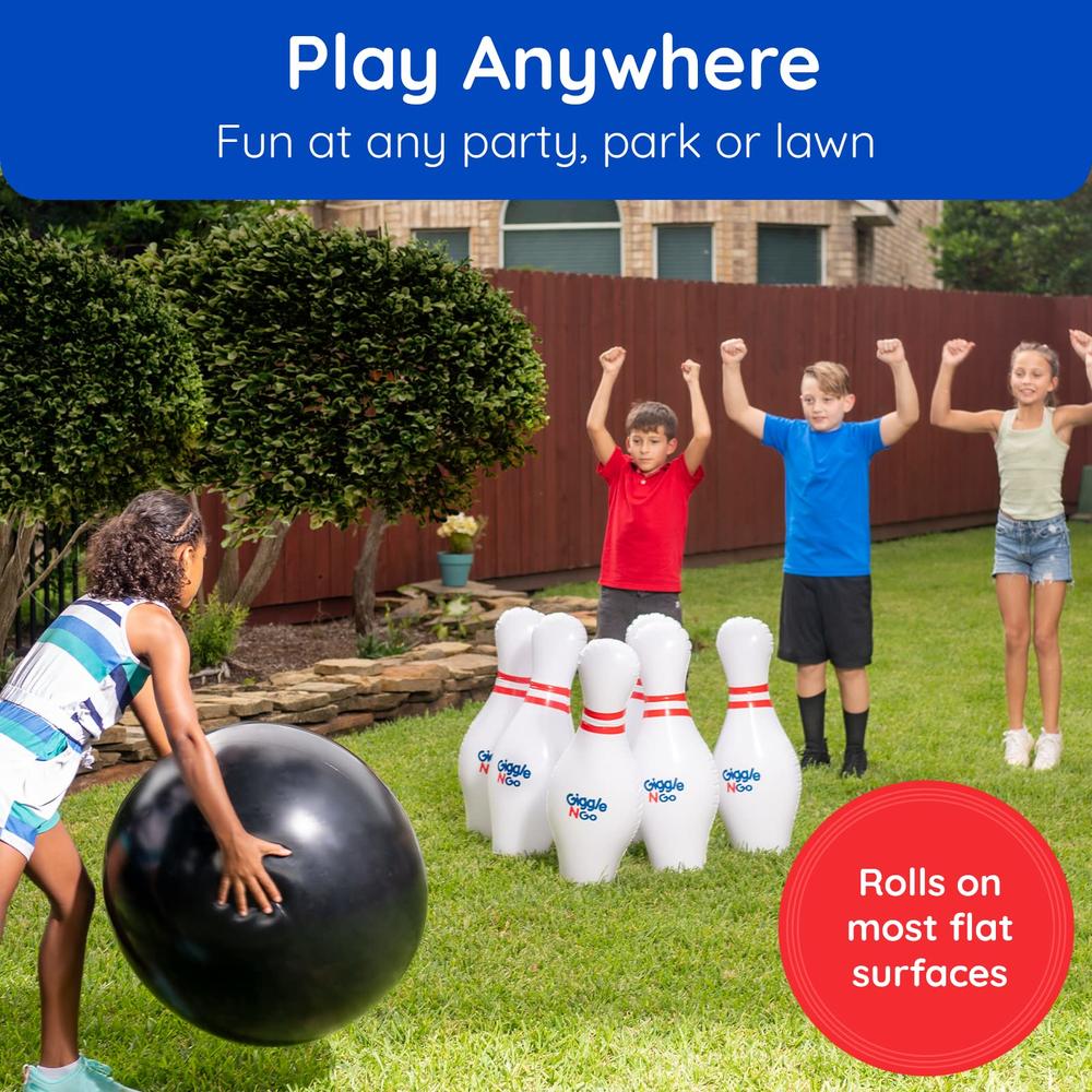 Giggle N Go Kids Bowling Set Indoor Games or Outdoor Games for Kids. Hilariously Fun Giant Yard Games for Kids and Adults. Fun S