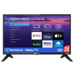 Westinghouse Roku TV - 24 Inch Smart TV, 720P LED HD TV with Wi-Fi Connectivity and Mobile App, Flat Screen TV Compatible with A