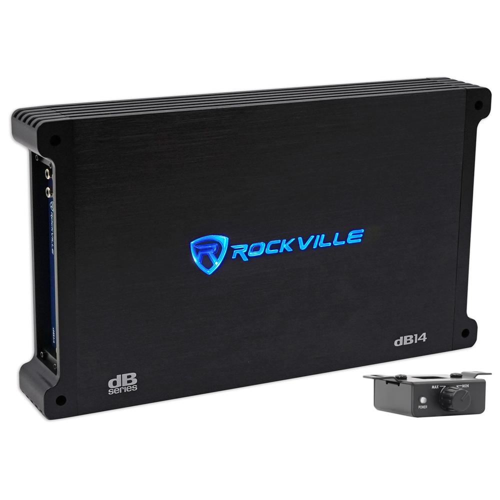 Rockville dB14 4000w Peak/1000w RMS Mono 2 Ohm Amplifier Car Audio Amp,Black