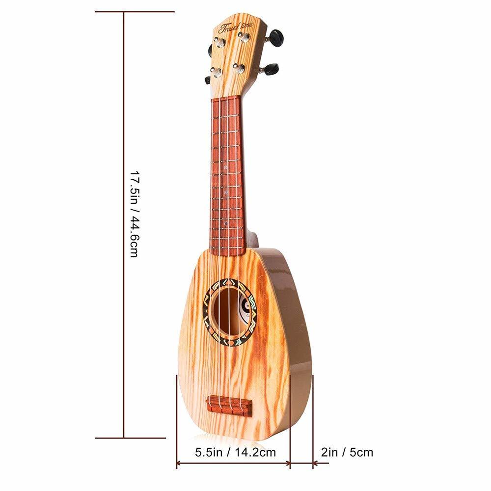 YOLOPARK 17" Kids Toy Guitar for Girls Boys, Mini Toddler Ukulele Guitar with 4 Strings Keep Tones Can Play for 3, 4, 5, 6 7 Yea