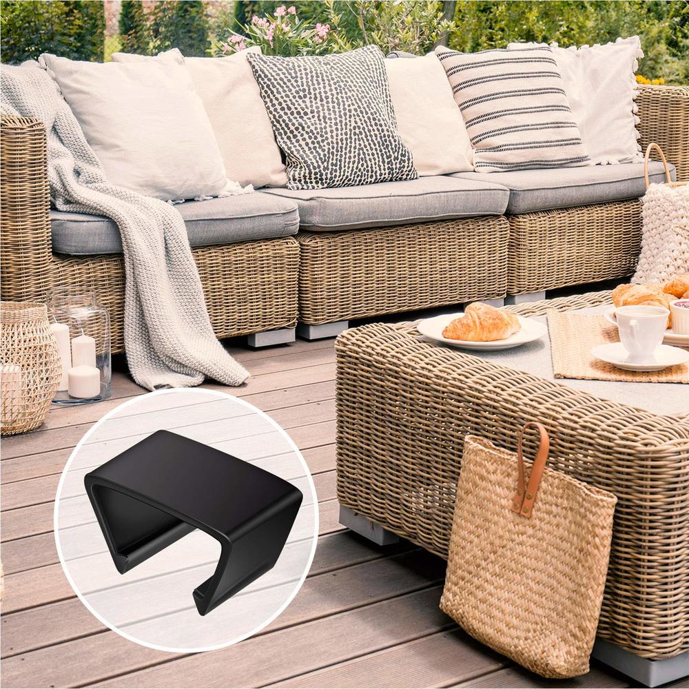 Blulu Outdoor Patio Sofa Clips Rattan Furniture Clamps Wicker Chair Fasteners, Connect The Sectional or Module Couch (20 Pieces)