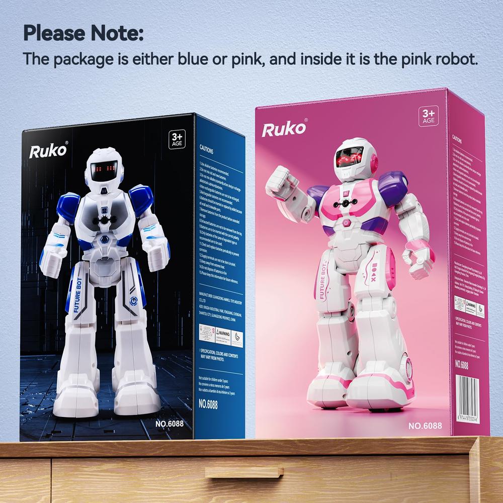 Ruko 6088 Robot Toys for Kids, RC Robot for Girls, Gesture Sensing Interactive Smart Robot, Singing Dancing Rechargeable Program