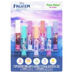 Townley Girl Disney Frozen Plant Based Vegan 7 PC Flavored Lip Gloss Set For Girls - Ideal for Sleepovers, Makeovers, Party Favo