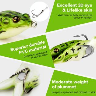 1pc Top Grade Soft Plastic Frog Lure With Dual Propeller Legs For Bass, Crappie, And Other Freshwater Fish | SHEIN A 1pc Top Grade Soft Plastic Frog Lure With Dual Propeller Legs For Bass, Crappie, And Other Freshwater Fish | SHEIN A