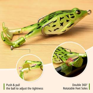 KRLAO Topwater Frog Lure Bass Trout Fishing Lures Kit Set Realistic Prop Frog Soft Swimbait Floating KRLAO Topwater Frog Lure Bass Trout Fishing Lures Kit Set Realistic Prop Frog Soft Swimbait Floating