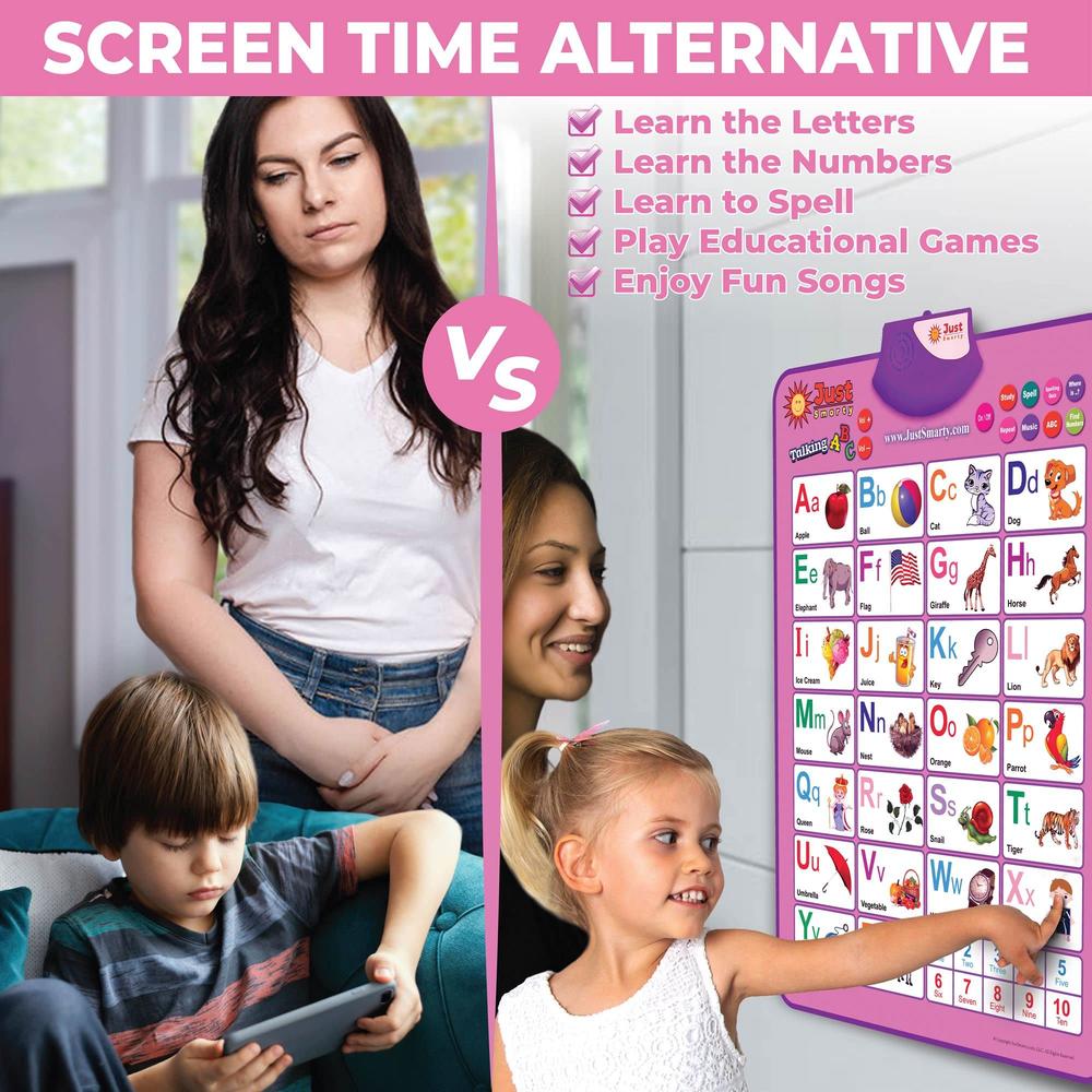 Just Smarty Interactive Alphabet Wall Chart Talking ABcs 123s Music Just smarty interactive alphabet wall chart talking abcs 123s music
