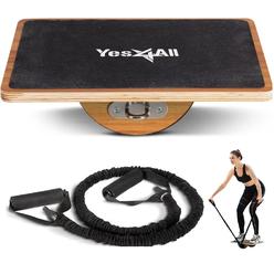 Yes4All 350LBS Professional Rocker Balance Board for Physical Therapy - 17.5” Rocker Board, Rocker Wooden Balance Board for Stan
