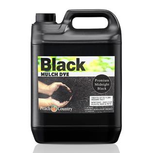 Peach Country Premium Black Mulch Color Concentrate - 11,200 Sq. Ft. - Pure  Midnight Black Mulch Dye Spray (1 Gallon, Black)
