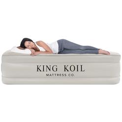 King Koil Luxury California King Air Mattress with Built-in Pump for Home, Camping & Guests - 20” King Size Inflatable Airbed Lu