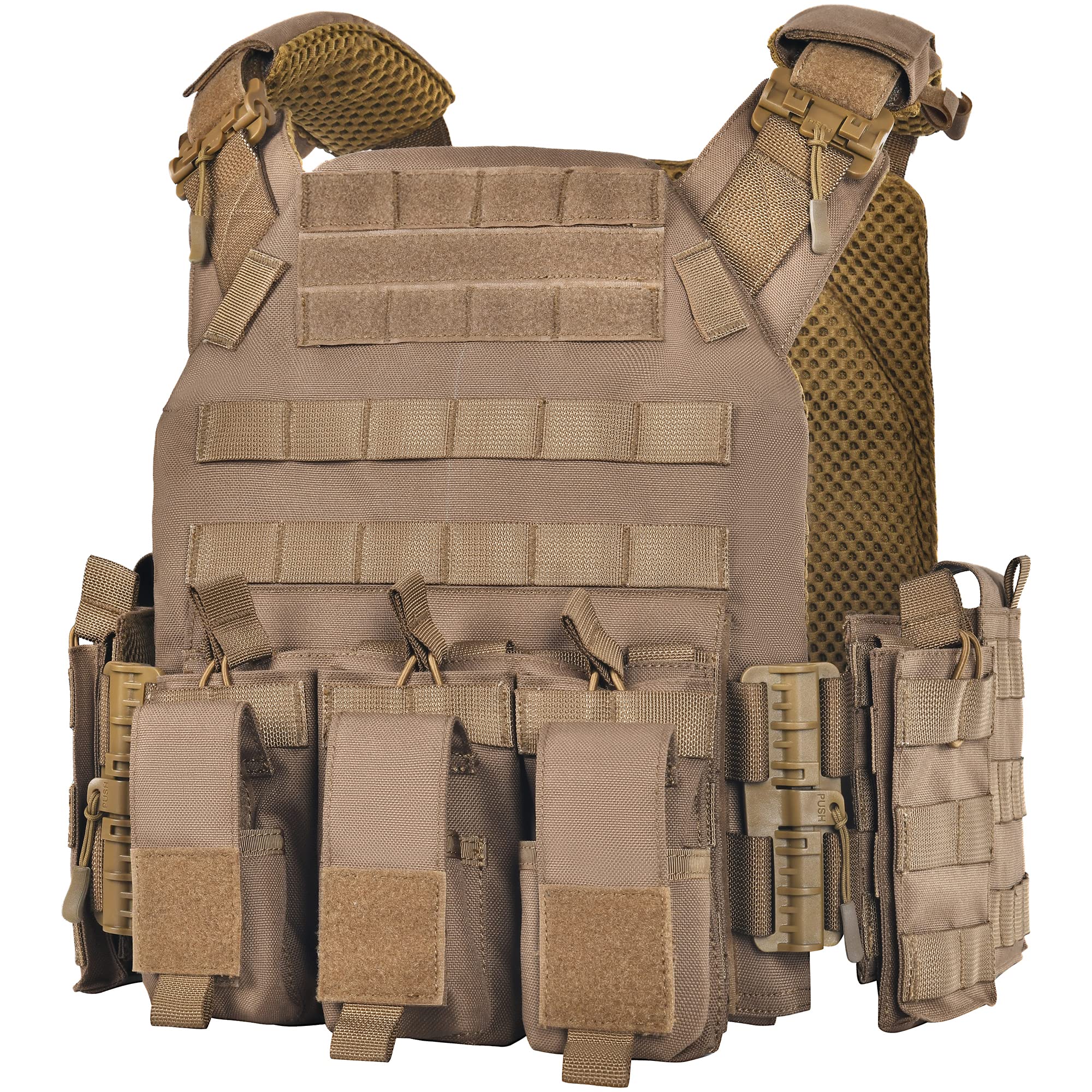 FIREGEAR Tactical Vest Weighted Vest Airsoft Vest,3D Breathable Adjustable Modular Quick Release Vest
