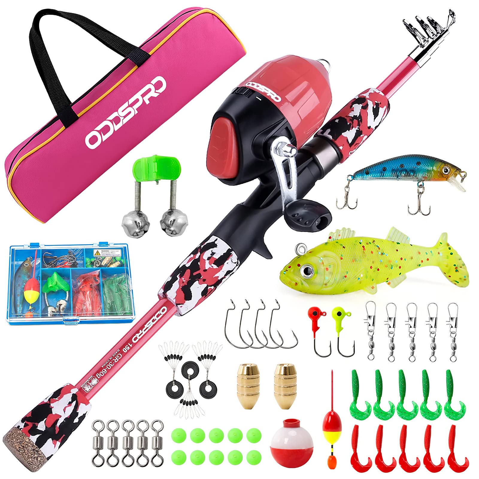 child's fishing pole and tackle box For Kids swivels and sinkers suited to a range of different fishing situations DaddyGoFish Kids Fishing Pole -