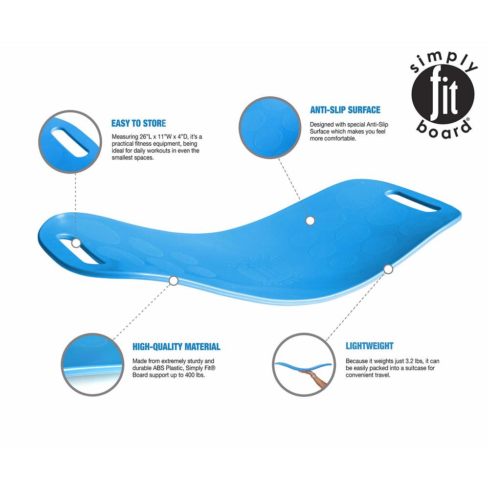 Simply Fit Board - The Workout Balance Board with a Twist, As Seen on TV, Blue