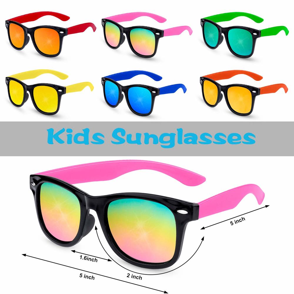 GINMIC Kids Sunglasses Bulk, 12 Pack Sunglasses Kids Party Favor, Boys and Girls, Pool Toys, Summer Toys, Party Toys, Goody Bag 