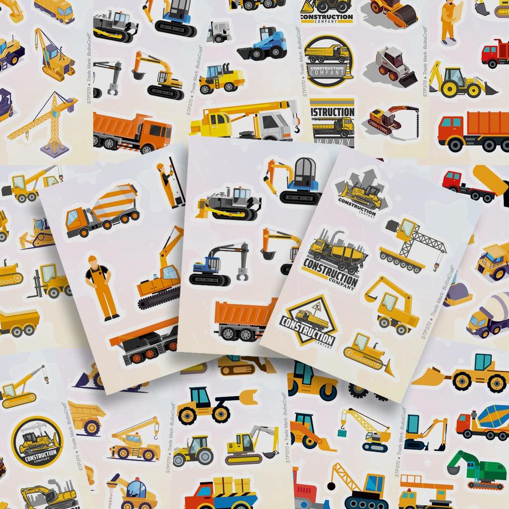 Bulbacraft 100 Pcs Construction Stickers for Kids - Construction ...