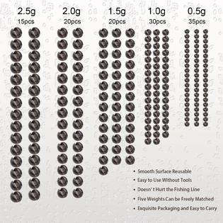 Fishing Weight Size Sinker Weight 120-Piece Fishing Weight Set