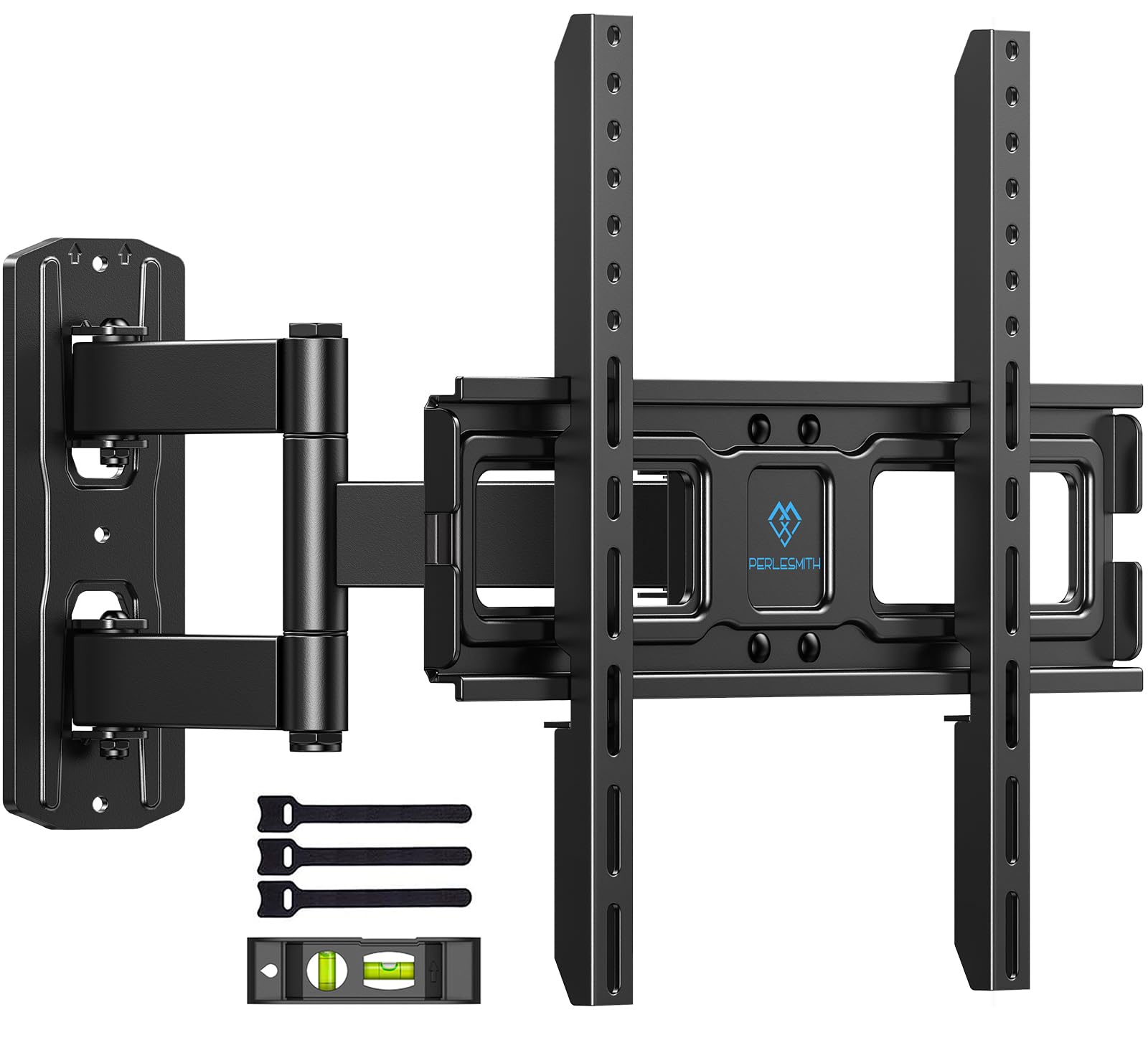 PERLESMITH TV Wall Mount for 26-55 inch TVs up to 70 lbs, Full Motion TV Mount Bracket with Swivel, Tilt, Level Adjustment, Corn