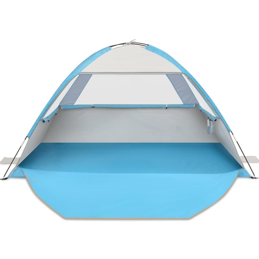 Venustas Beach Tent Sun Shelter for 3/4-5/6-7/8-10 Person, UPF 50+ UV Protection Beach Canopy, Lightweight and Easy Setup Cabana