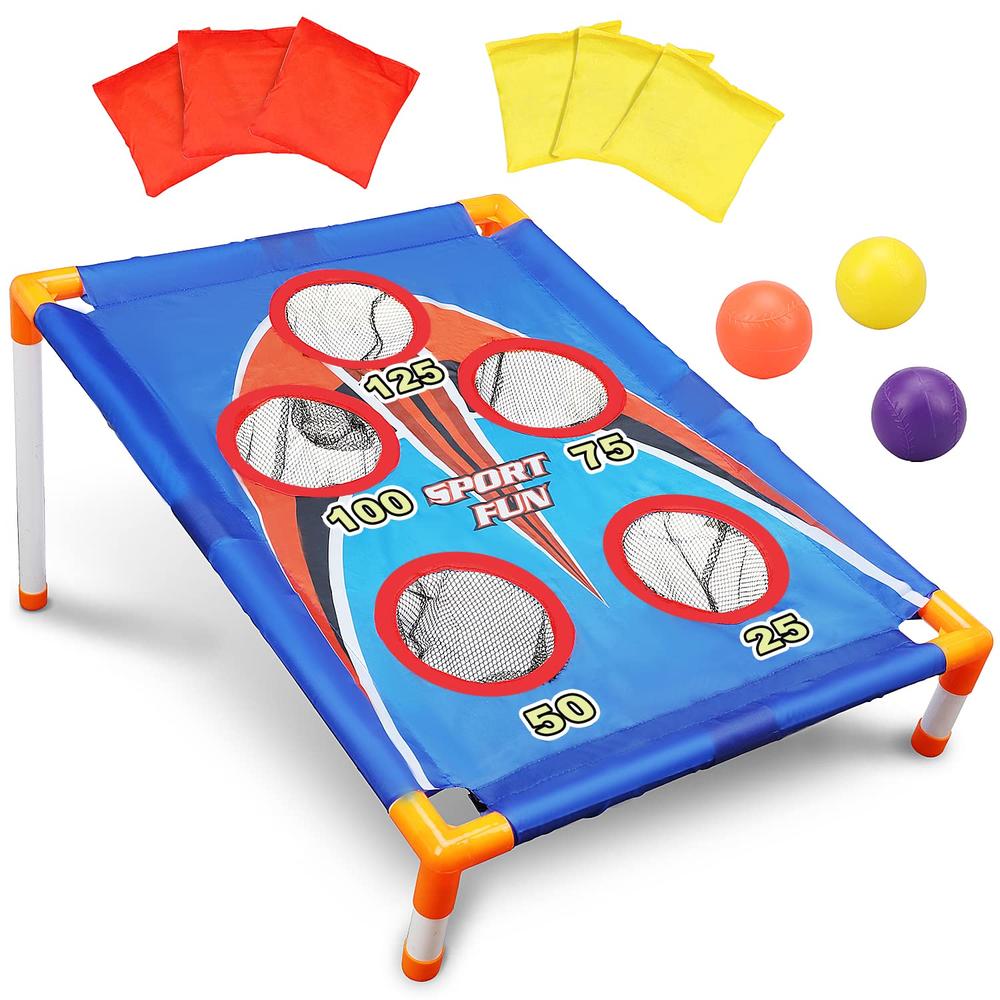 TOY Life Kids Cornhole Outdoor Games for Kids Outdoor Toys for Kids 4-8-12 Bean Bag Toss Games Outside Toys Kids Backyard Games 