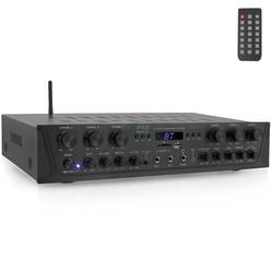 Pyle Wireless Home Audio Amplifier System - Bluetooth Compatible Sound Stereo Receiver Amp - 6 Channel 600 Watt Power, Digital L
