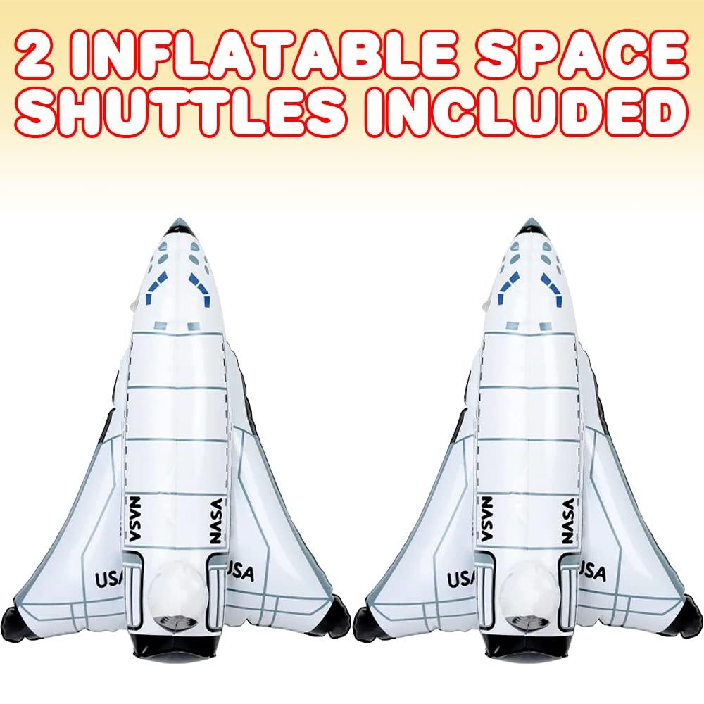 ArtCreativity Space Shuttle Inflates, Set of 2, Inflatable Astronaut ...