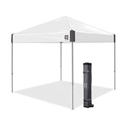 E-Z UP AMB3SSGF10WH Ambassador, 10' x 10', Roller Bag and 4 Piece Spike Set, White Slate Instant Tent Shelter Canopy
