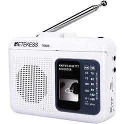Retekess TR606 Tape Recorder Cassette Player, AM FM Cassette Players Walkman, Supports Voice/AUX Line in Record, Powered by DC o