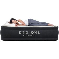 King Koil Luxury Air Mattress 13in Full Size with Built-in Pump for Home, Camping & Guests-Inflatable Airbed Luxury Double High