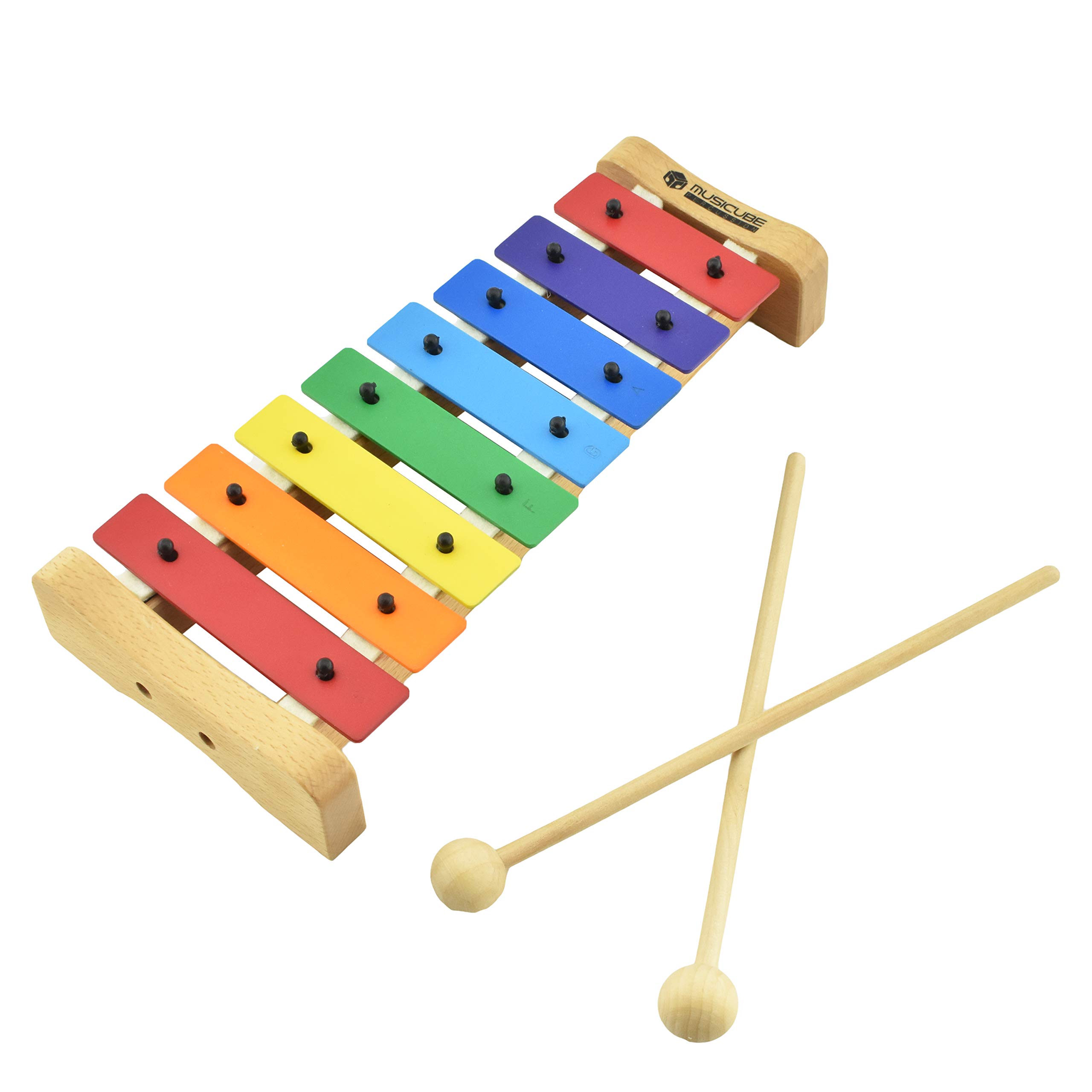 MUSICUBE Xylophone with Harmonica for Kids Orff Instruments Wooden Xylophone with Mallets Toddler Baby Musical Instrument Educat