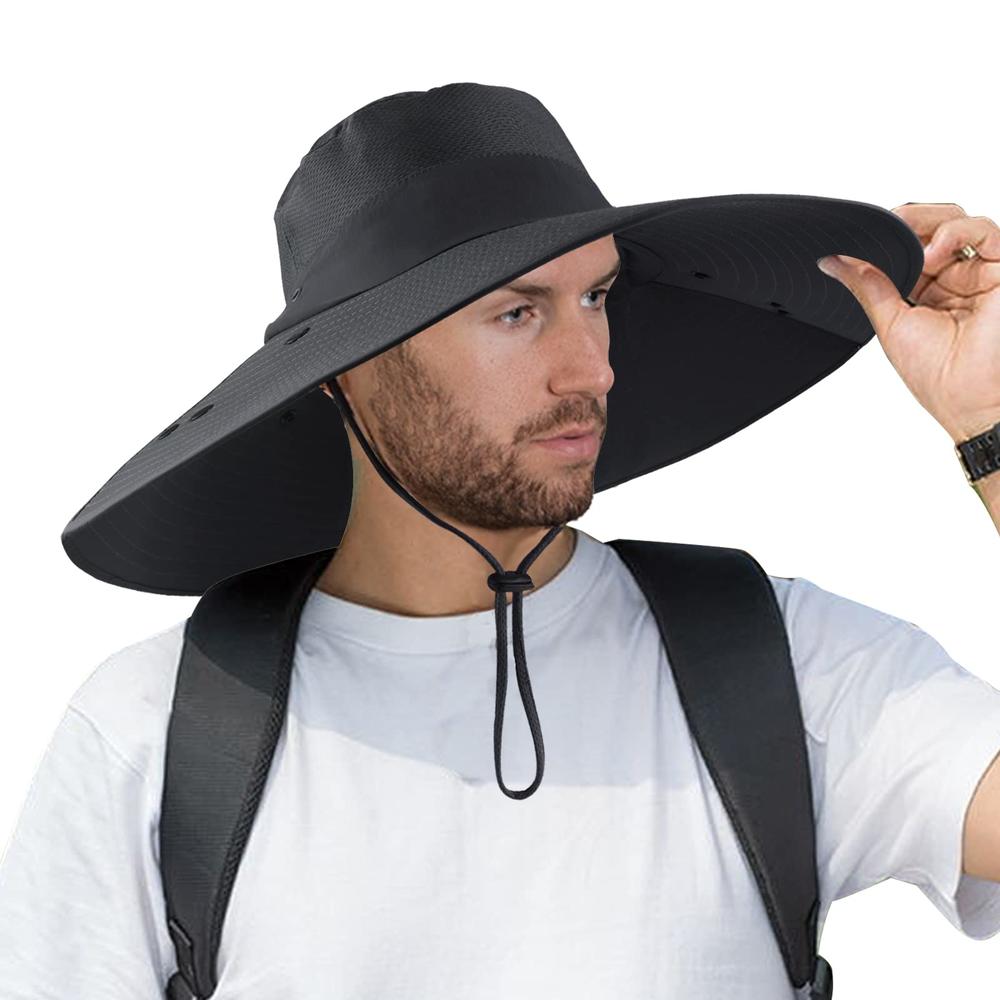 joyblossom Super Wide Brim Fishing Hat UPF 50+ Sun Safari Hat with ...