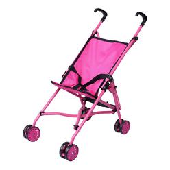 Click n' Play Precious Toys Baby Doll Stroller, Hot Pink Baby Stroller for Dolls with Swivelling Wheels, Toy Stroller for Baby Dolls, Doll Str