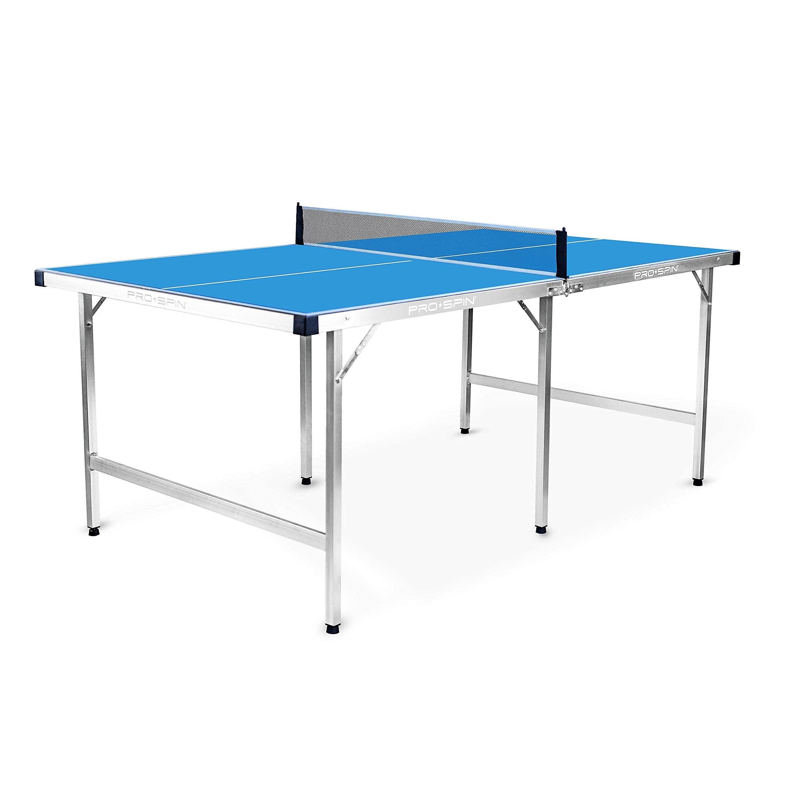 PRO SPIN PRO-SPIN Midsize Ping Pong Table Set | Outdoor/Indoor, Weatherproof | High-Performance Ping Pong Paddles & Balls | 100% Pre-Asse